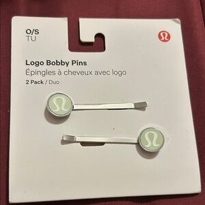 Lululemon Athletica Green Logo Bobby Pins